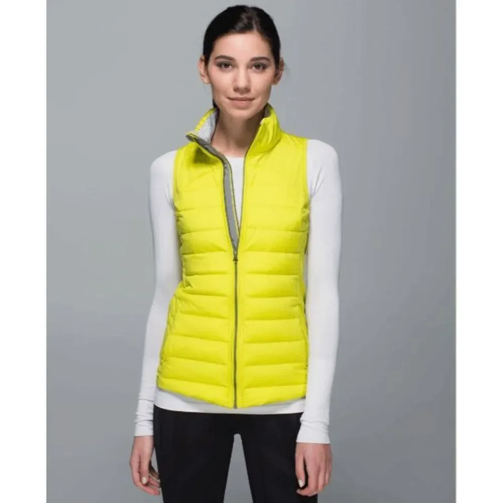 Lululemon Fluffed Up Goose Down Neon Puffer Vest Women's Size 4US
